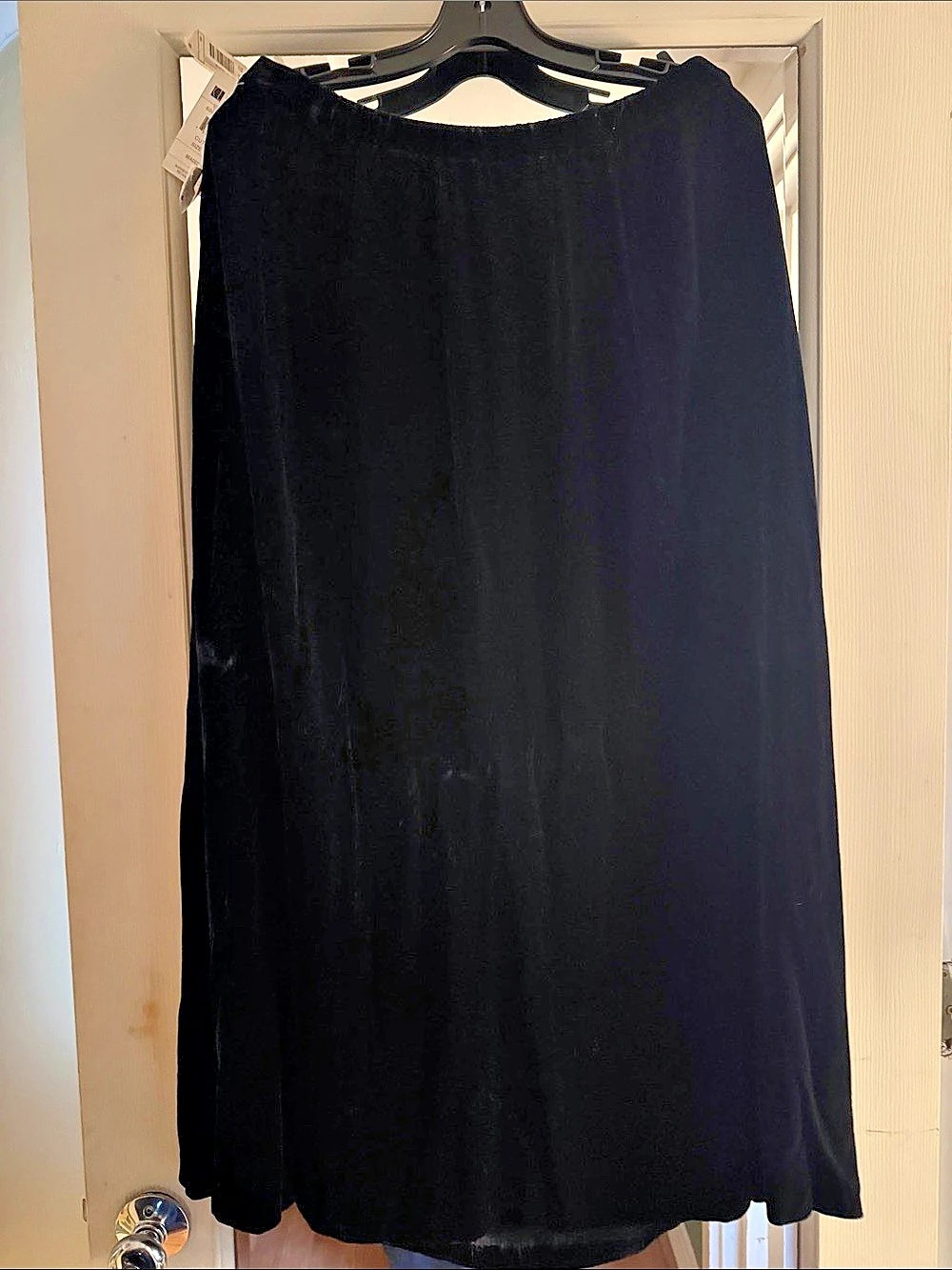 Carole Little Black Velvet Midi Skirt Size 16 NWT